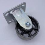 High Temperature Casters Fixed Cast Iron Castor Wheels 8 Inch