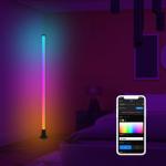 Music Sync Corner Floor Lamp Ambient Light 16 Million Colors DIY Scene Modes