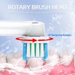 Medium Bristle Electric Round Head Toothbrush Sonic Spin Toothbrush USB Charging
