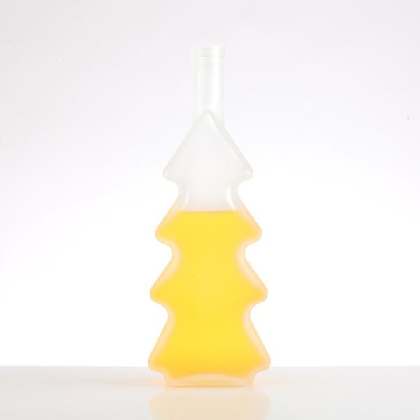Buy cheap Hot Stamping 500ml/750ml Transparent Frosted Empty Custom Wine Bottle Glass with Cork from wholesalers