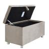 Buy cheap Chesterfiled Grey Ottoman Storage Box Crushed Velvet Toy Bench Plush Soft from wholesalers