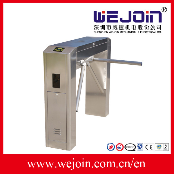 Outdoor Pedestrian Security Tripod Turnstile Gate Systems With Card Reader