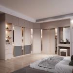 Shoes Rack Equipped Sliding Door Wardrobe Closet ISO9001 With Lighting