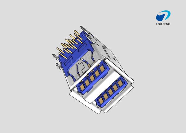 Buy cheap 3.0MM USB A TYPE 18PIN FEMALE 90 ° DOUBLE DECK Gold-Plated from wholesalers