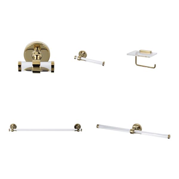 Buy cheap 5 Pieces Bathroom Accessories Set Wall Mounted Bathroom Hardware Set from wholesalers