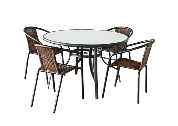 Buy cheap UV Proof Folding Outdoor Table And Chairs , Round Outdoor Patio Set from wholesalers