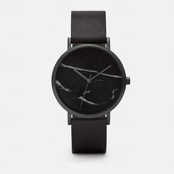 Buy cheap Real Black Marble Face Watch Mineral Crystal With Japanese Quartz Movt from wholesalers