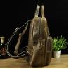 Buy cheap 15" Small Multi Pocket Convertible Genuine Leather Backpack from wholesalers