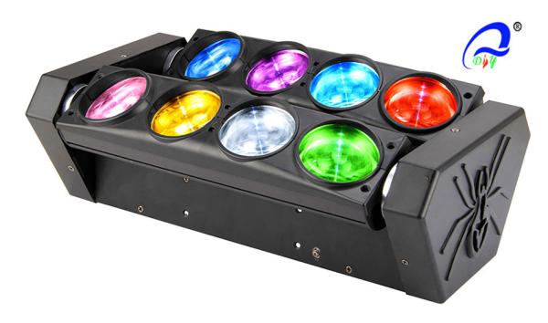 Buy cheap LED Spider Light 8 * 10W RGBW / W Beam LED Moving Head Dj Lights 4.5 Degree from wholesalers