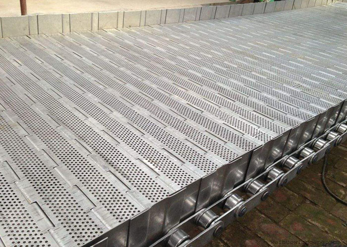 Stainless Steel Conveyor Chain Belt / Metal Conveyor Band Alkali Resistance