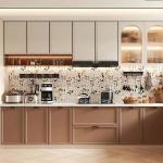 Antique Style Wood Grain Complete Solid Wood Kitchen Cabinet Sets Kitchen