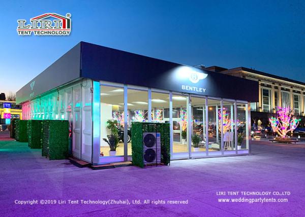 Buy cheap 10m Wide 20m Long Cube Structure Tent Roof Parapet Glass Walls For Car Showroom from wholesalers