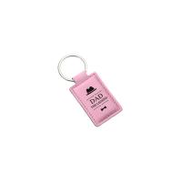 Buy cheap Rectangle PU Leather Key Chains Laser Logo 3mm Thick Vintage Leather Key Holder product