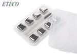 Hand Polish Food Grade Engraved Stainless Steel Whiskey Stones Sturdy