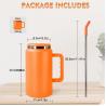 Buy cheap Custom Colors Food Grade 50 Oz Stainless Steel Tumbler Vacuum Insulated Coffee Tumbler No Spill With Straw Handle Keeping Drink Hot Cold 12-24 Hours from wholesalers