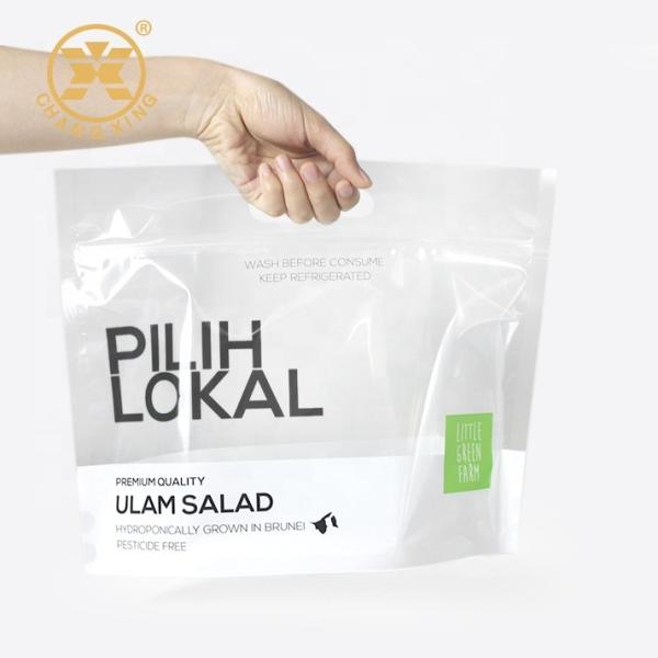 Buy cheap OEM Logo Zip Lock Dry Fruit Packaging Bags Lettuce Vegetable Packaging Plastic Stand Up from wholesalers