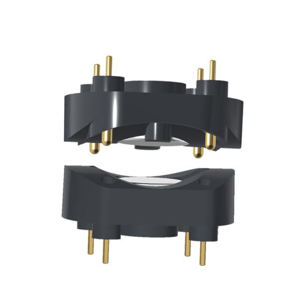 Buy cheap Through Hole Round Magnetic Connector 4 Pin Pogo Pin Connectors Customized from wholesalers