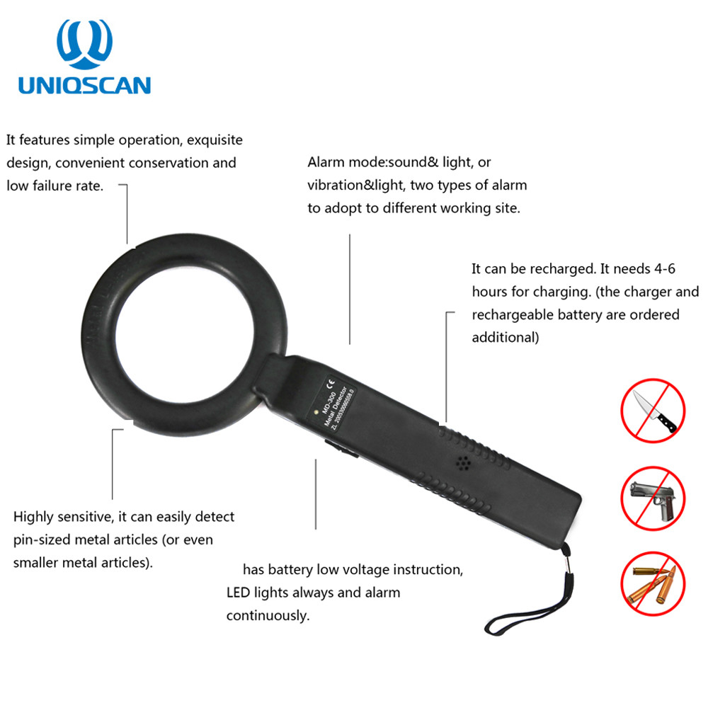 9V Battery ABS IP31 22KHz Hand Held Body Scanner