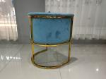 150kg Bearing Capacity Wrought Iron Flannel Gold Plated Sofa