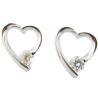 Buy cheap Heart Earring Stud 925 Silver CZ Earrings Small Cz Stone 1.0-1.25mm Perfect For Any Occasion Cubic Zirconia Stud Earring from wholesalers