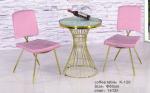 Gold Plated 700mm Wrought Iron Marble Coffee Table