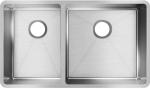 Small Radius Handcraft 304 Kitchen Low Divide Sink With Double Bowl 30/70