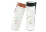 450ML Glass Travel Water Bottle Leak Proof Cap SGS Certification