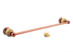 Hotel and Family Brass Bathroom Accessory Single Towel Bar With Boulder Handle