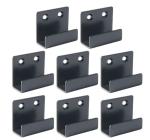 Black Powder Coated Stamping Steel Metal U Shape Door Barricade Brackets Custom
