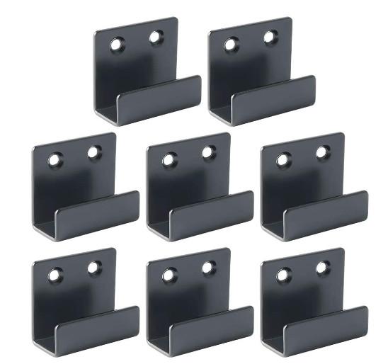 Buy cheap Black Powder Coated Stamping Steel Metal U Shape Door Barricade Brackets Custom from wholesalers