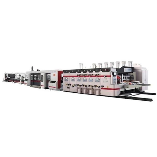 Buy cheap 350mm Carton Forming Machine Flexo Folder Gluer 2 Color Printing Slotting Die Cutting from wholesalers
