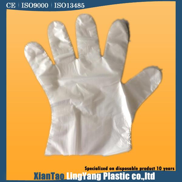 Buy cheap White Disposable PE Gloves , One Size Fit All Disposable Food Service Gloves from wholesalers