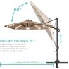 Buy cheap Canopy, Cantilever Umbrella Hanging Umbrellas, Fade Resistance & Water-repellent UV Protection Solution-dyed Fabric from wholesalers