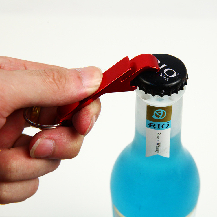 Multi-functional dazzle bottle opener portable key chain 65*12mm aluminium alloy logo customized