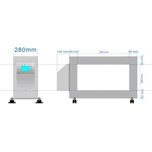 Buy cheap Dry Or Wet Food Metal Impurities Detector Tunnel Magnetic Sound And Light Alarm Mode product