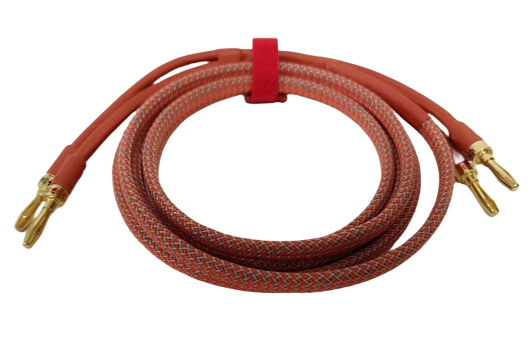 Pure Copper Braided HiFi Speak Cable Gold Plated Male Audio Cables and Interconnects