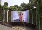 Large Outdoor Led Display Screens , P16 Arc Shaped Led Display Boards Soft Image