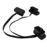 Buy cheap OBD2 OBDII J1962 Right Angle Male 24V to Dual Female Flat Y Cable from wholesalers
