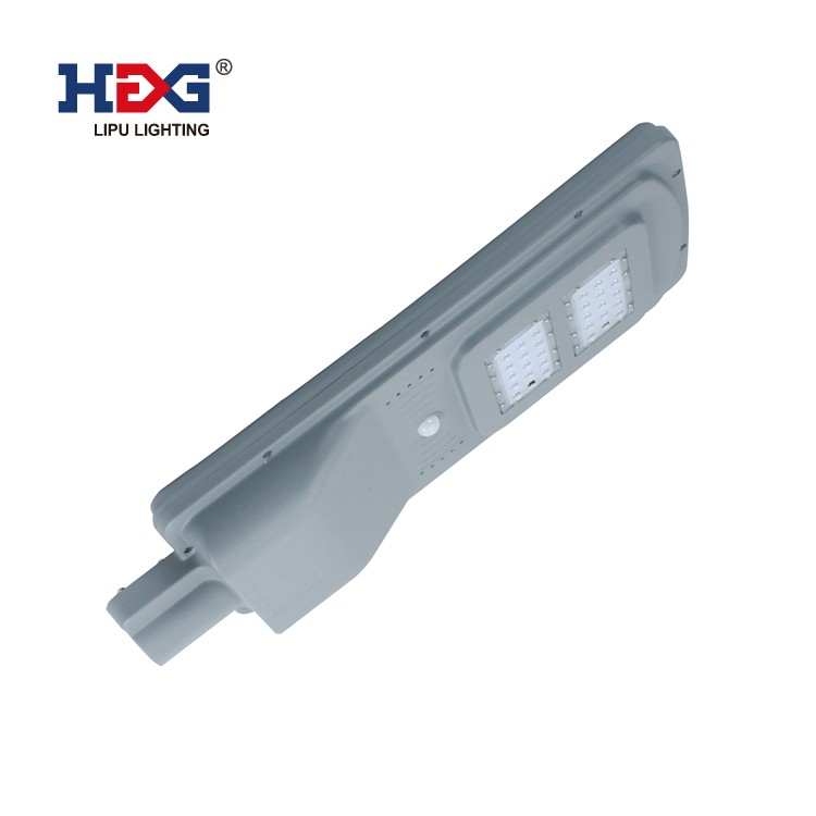 20w 40w 60w Solar Outside Parking Lot Lights With IP65 PIR Sensor 60mm