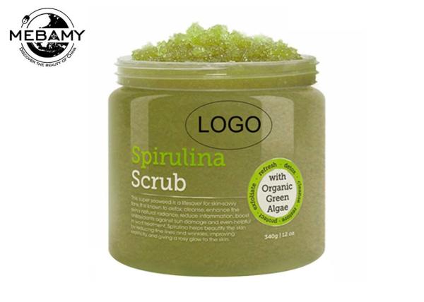 Buy cheap Natural Spirulina Skin Care Body Scrub 250g Dead Sea Salt Prevent Wrinkles from wholesalers