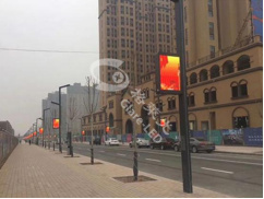 Municipal Roadside Street Light Pole LED Display for Urban Roadxpressway Advertising