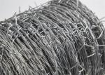 Low Carbon Galvanised Barbed Wire Easy Install For Highway Protection