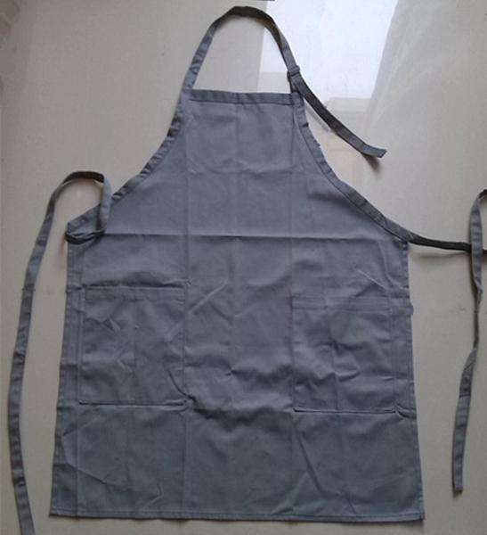 Buy cheap BSCI passed-Promotional solid grey apron with customer's logo printed or embroidery from wholesalers