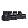 Buy cheap Contemporary Theater Seating Black Leather Soft Upholstery Recliner For Softness And Durability from wholesalers