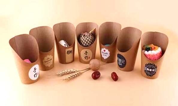french fries and chips paper package cone or box,food take away box, paper donut packaging box,printed paper french frie