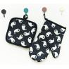 Buy cheap Ribbed Kitchen Oven Glove Printed Cotton Oven Mitts 25*15cm from wholesalers