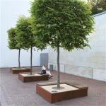 Weather Proof Garden Metal Ornaments 2mm Decorative Stainless Steel Flower Pot