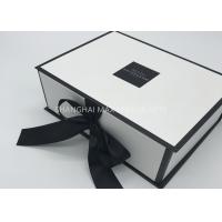 Buy cheap Paper Square Round Chipboard Boxes For Packing UV Shiny Logo Printed Black Frame product