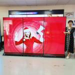 75 85 98 100 inch lcd floor stand kiosk totem put the screen together as a big