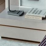Bedroom Bedside Table With 2 Drawers Solid Wood Frame Luxury Modern Furnitures